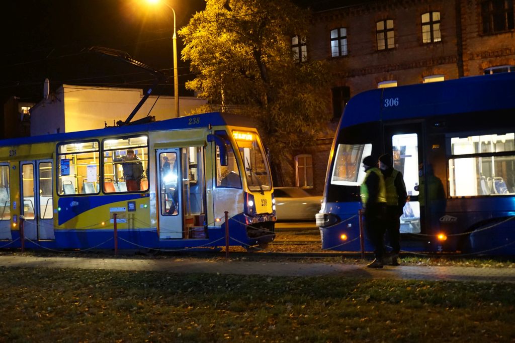 zderzenei trzech tramwajów Toruń 