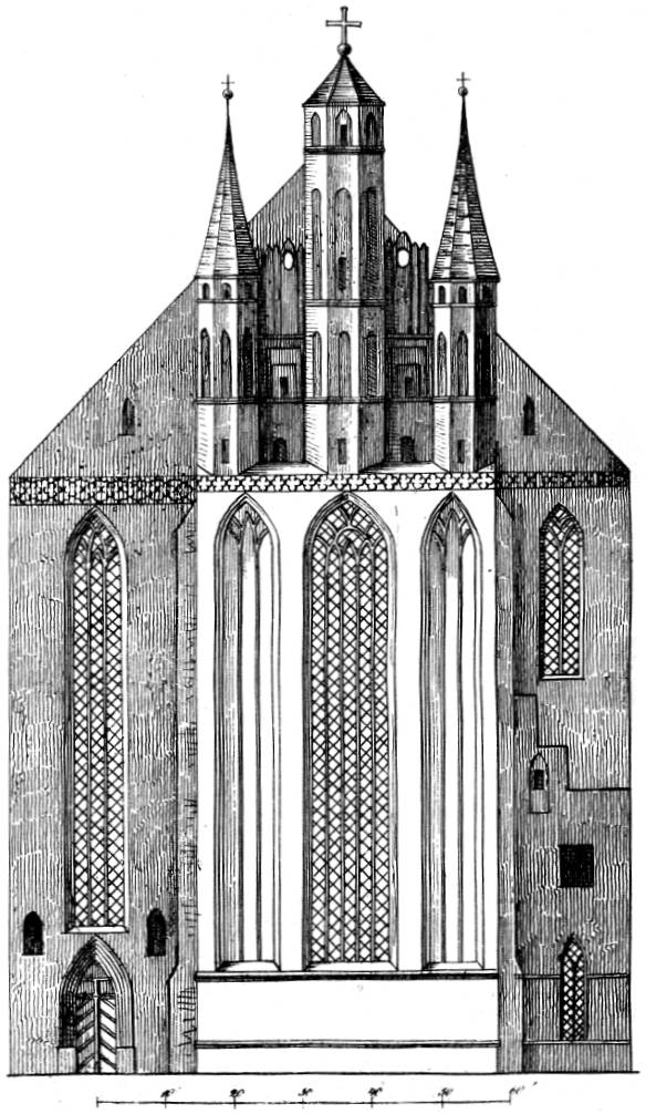 Kościół Najświętszej Maryi Panny w Toruniu około 1843 roku