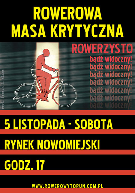 Plakat Rowerowa Masa Krytyczna Toruń